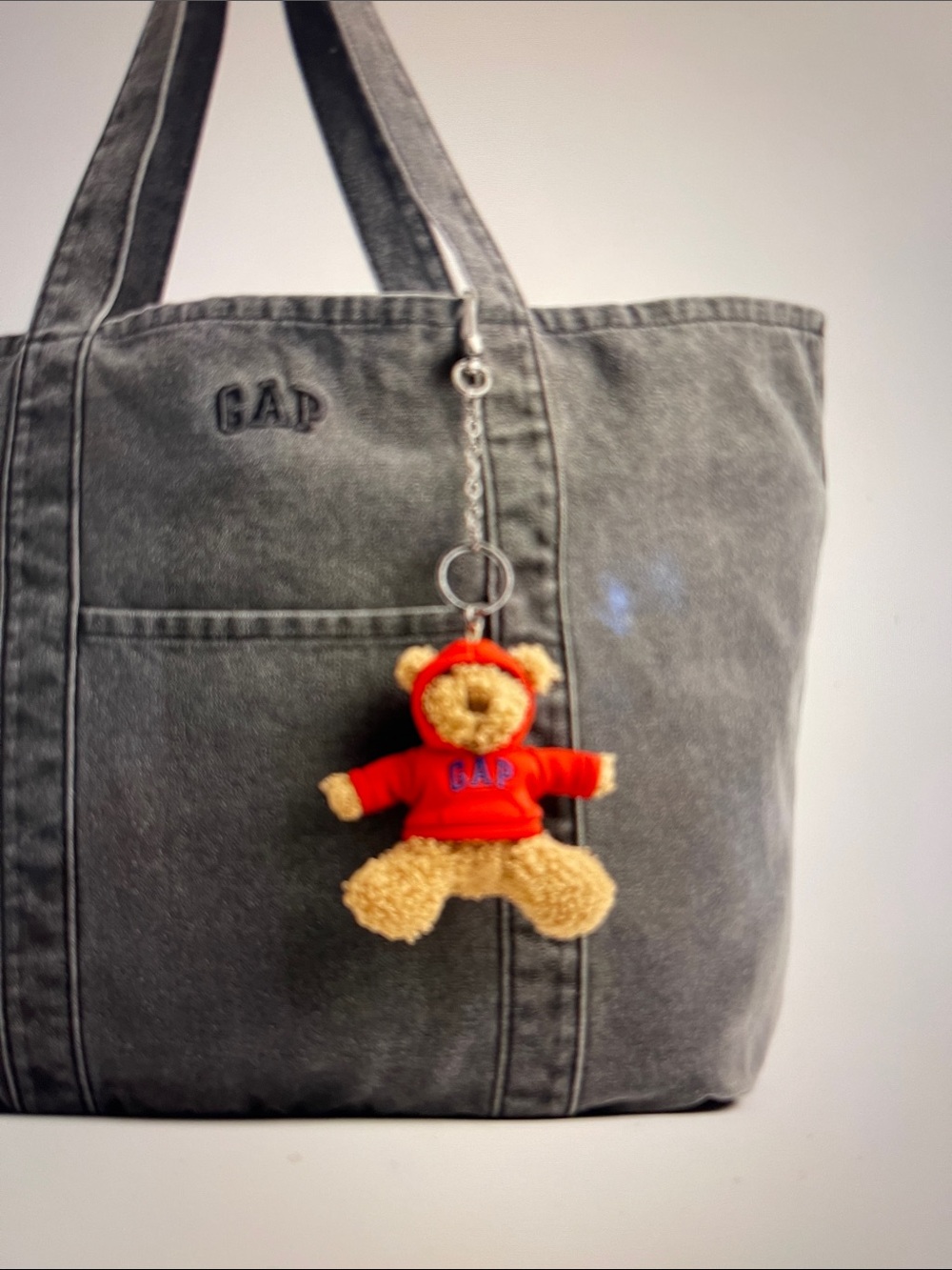 NWT GAP Red Hoodie Plush Bear Bag Charm - Picture 9 of 16
